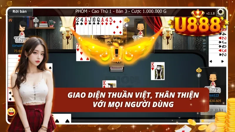 Những ưu điểm vượt trội của bài Phỏm khi tham gia tại U888